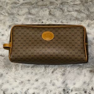 Gucci Gucci GG Monogram Toiletry Cosmetic Bag With Handle 10Lx4Wx5H